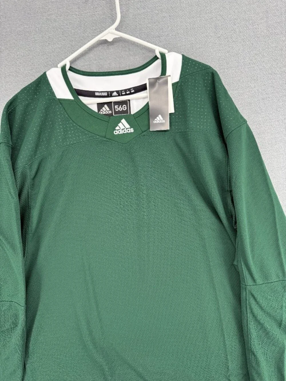 AdiTeam Adidas STK AG Hockey Jersey Fight Strap Green Mens 56 NWT